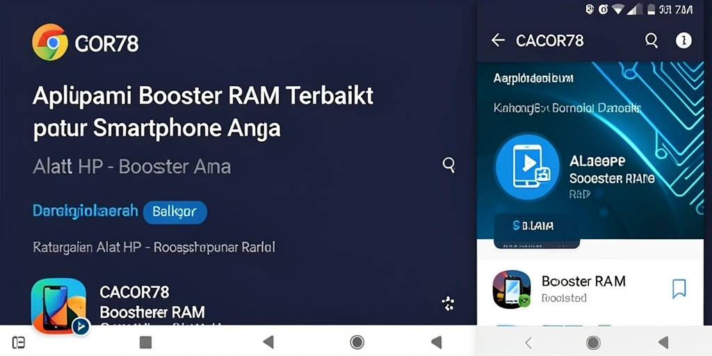 Antarmuka intuitif CACOR78 yang menampilkan fungsi Booster RAM