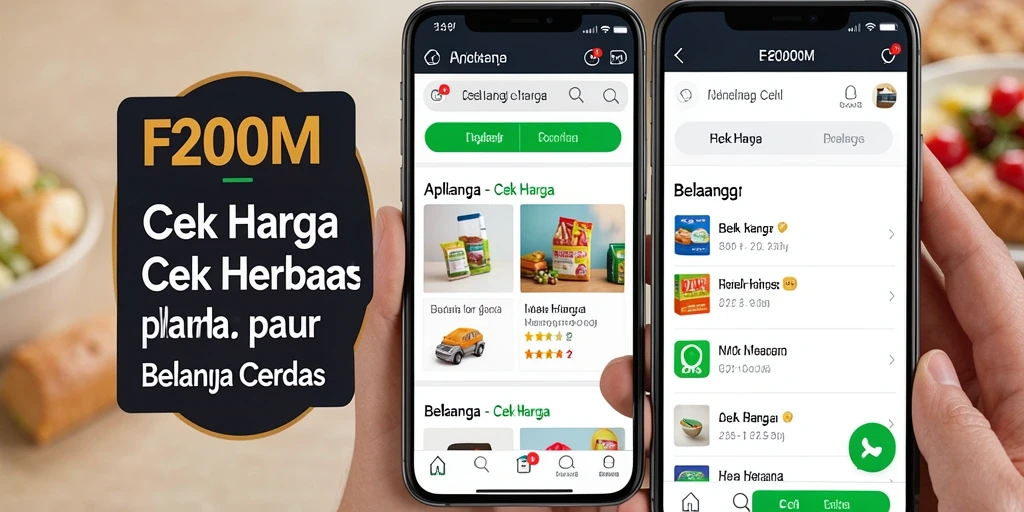 Tampilan antarmuka F200M dengan fitur Cek Harga yang mudah digunakan.