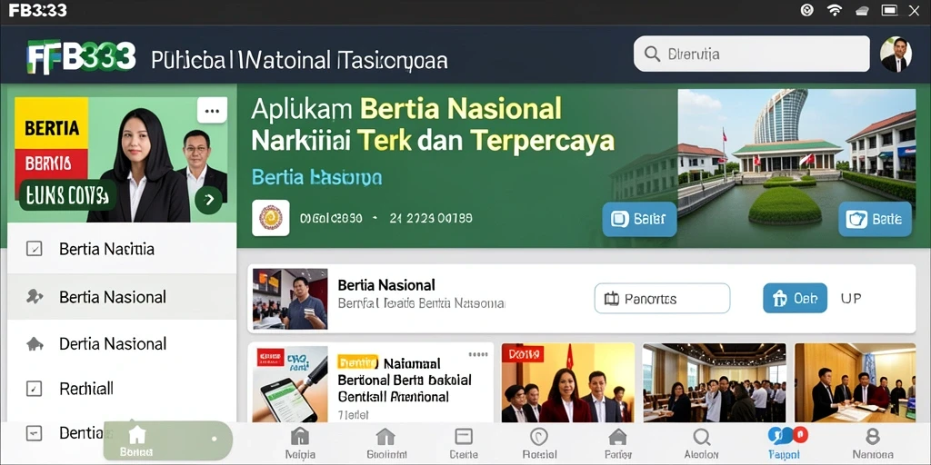 Tampilan antarmuka FB333 dengan berita nasional terkini.