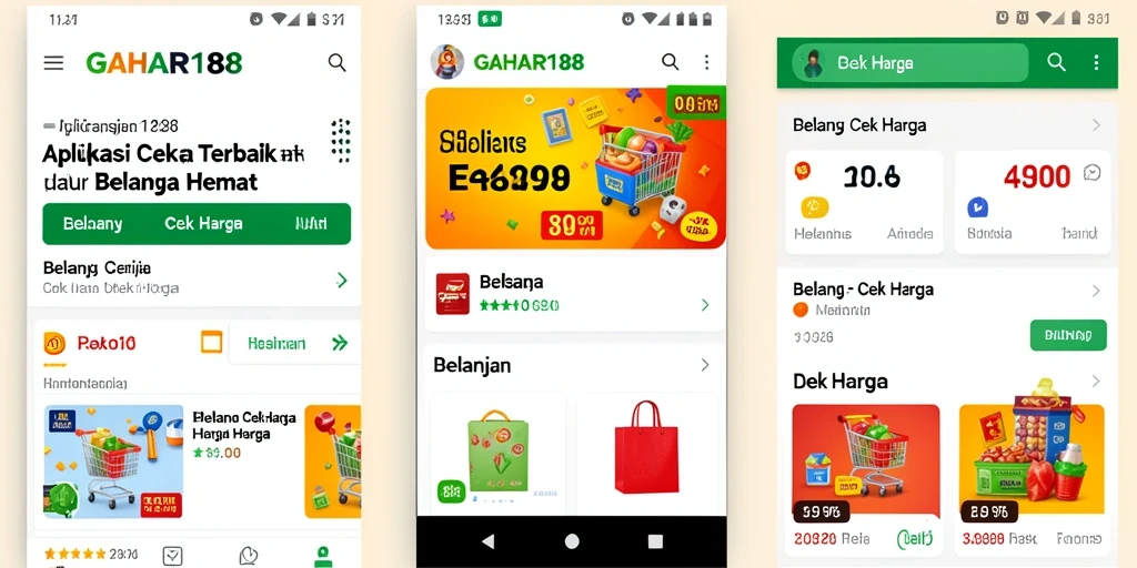 Tampilan antarmuka GAHAR188 yang user-friendly untuk cek harga.