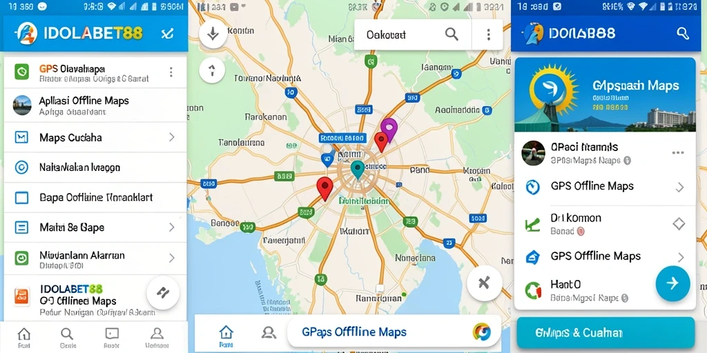 Antarmuka intuitif aplikasi GPS Offline Maps IDOLABET88.