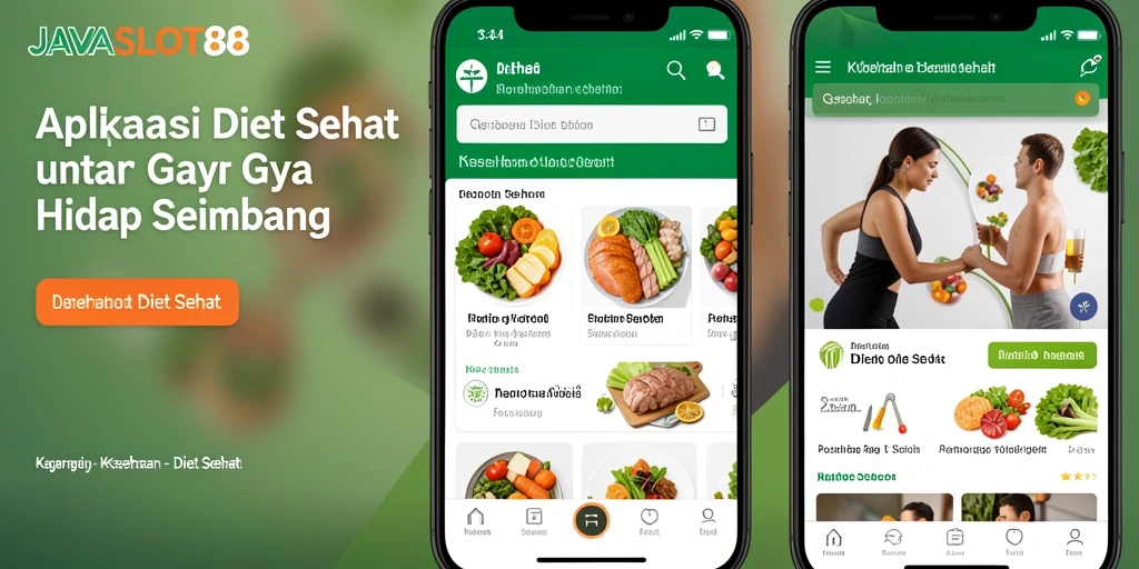 Antarmuka aplikasi JAVASLOT88 yang memudahkan pelacakan diet.
