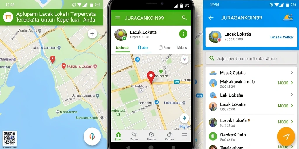 Antarmuka JURAGANKOIN99 yang sederhana untuk melacak lokasi.
