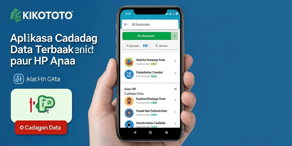 Tampilan antarmuka KIKOTOTO dengan fitur cadangan data yang mudah digunakan.