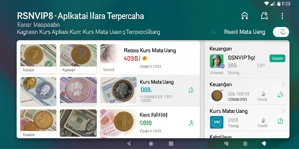 Tampilan antarmuka aplikasi RSNVIP8 untuk Kurs Mata Uang.