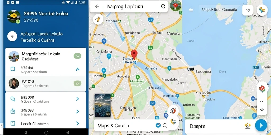 Tampilan antarmuka SR996 untuk pelacakan lokasi yang jelas dan informatif.